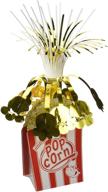 🍿 beistle 57359 1-pack popcorn centerpiece party supplies - red, white & yellow, 15 inches logo
