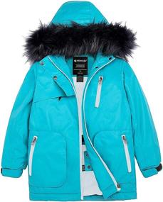 img 4 attached to ❄️ Wantdo Girls' Waterproof Ski Jacket - Warm Snow Coat, Windproof Winter Parka, Insulated Fleece Rain Jackets