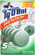 ty-d-bol toilet cleaner: powerful pine green formula, 5 tablets, single pack – effortless cleaning & deodorizing for bathrooms! logo