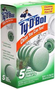 img 2 attached to Ty-D-Bol Toilet Cleaner: Powerful Pine Green Formula, 5 Tablets, Single Pack – Effortless Cleaning & Deodorizing for Bathrooms!