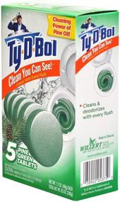 img 1 attached to Ty-D-Bol Toilet Cleaner: Powerful Pine Green Formula, 5 Tablets, Single Pack – Effortless Cleaning & Deodorizing for Bathrooms!