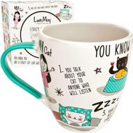 cat mom love mug: ideal christmas gifts for crazy cat ladies - cat mom coffee mug cup and cat mug, crazy cat lady gifts - cat christmas gifts and cat lover birthday gifts for women logo