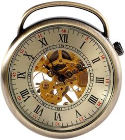 img 4 attached to Antique Skeleton Numeral Mechanical Pocket Watch