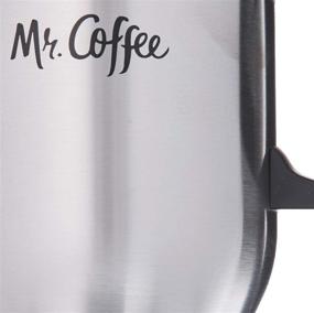 img 1 attached to ☕ Gibson Mr Coffee Expressway: 13.5 oz Stainless Steel Travel Mug with Black Lid & Handle - Silver Finish for On-the-Go Drinkers!