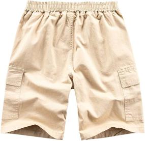 img 3 attached to WIYOSHY Casual Elastic Waist Shorts