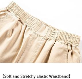 img 2 attached to WIYOSHY Casual Elastic Waist Shorts