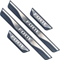 enhance your kia forte 2021 with mtawd stainless car door sill scuff plate kick pedal protectors trim! logo