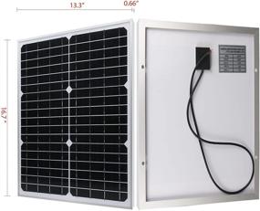 img 3 attached to High-Efficiency 20W 12V Solar Panel Battery Charger Kit | 20 Watt 12 Volt Monocrystalline PV 🔋 Module for Car, RV, Marine, Boat, Caravan Off-Grid System | Includes 10A Charge Controller + Extension Cable