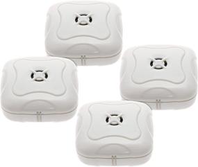 img 4 attached to 💦 4 Pack Water Leak Detector - 95 dB Flood Detection Alarm Sensor for Bathrooms, Basements, Laundry Rooms, Garages, Attics, and Kitchens. Mindful Design (White)