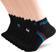 fila men's chevron striped quarter socks: stylish and comfortable footwear for men логотип