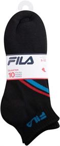 img 2 attached to Fila Men's Chevron Striped Quarter Socks: Stylish and Comfortable Footwear for Men