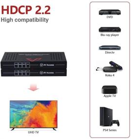 img 2 attached to AV Access Professional HDBaseT 4k@60Hz HDMI 2.0 Extender: 100M Range, Zero Latency, 18Gbps, HDR10 & 3D Support, Auto EDID Management, HDCP 2.2, PoE, Bi-Directional IR + RS232 + CEC