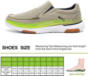 img 2 attached to ZGBXOF02 W3 11 Men's Loafers & Slip-Ons with Arch Support Cushioning Relief and Canvas Material