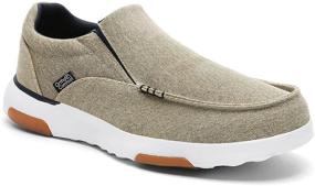 img 4 attached to ZGBXOF02 W3 11 Men's Loafers & Slip-Ons with Arch Support Cushioning Relief and Canvas Material