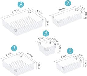 img 3 attached to 🗄️ Puroma 17Pcs Desk Drawer Organizer Set: Clear Plastic Bins for Versatile Vanity and Desk Storage - Makeup, Kitchen, Bathroom, and More!