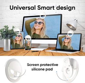 img 1 attached to 36 LED Selfie Light Ring for iPhone - Clip on Ring Light for Laptop with Rechargeable USB Port, Ideal for iPhone & Android, Video Conferencing, Travel, Photography, Vlogging, Makeup