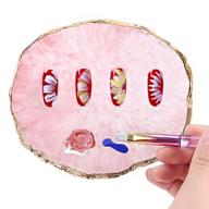 💅 kalolary resin nail art palette: pink polish holder & gel painting manicure tool logo