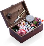 🧵 organize and craft with ease: wooden sewing kit organizer with accessories for beginners, adults, kids, women, and men logo