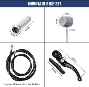 img 3 attached to 🚲 Riakrum 2 Sets V-Type Bike Brakes: Includes 2 Pairs of Brakes, 2 Braking Cables, and 4 Cable End Caps for Mountain Bikes