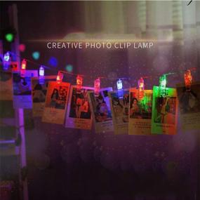 img 3 attached to 20 LED Photo Clip String Lights - Battery Powered Fairy Tale Lamp for Hanging Photos, Cards & Party Decor (Color)