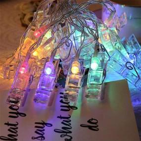 img 2 attached to 20 LED Photo Clip String Lights - Battery Powered Fairy Tale Lamp for Hanging Photos, Cards & Party Decor (Color)