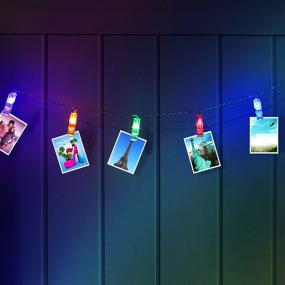 img 1 attached to 20 LED Photo Clip String Lights - Battery Powered Fairy Tale Lamp for Hanging Photos, Cards & Party Decor (Color)