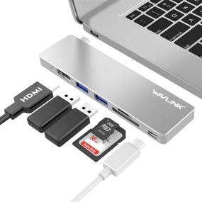 img 4 attached to Wavlink USB C Hub for MacBook Pro 2016/2017: Pass-Through Charging PD Adapter with 4K HDMI, SD/Micro SD Card Reader, and USB 3.0 - Space Grey