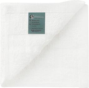 img 3 attached to 🧼 100% Cotton Washcloths 60-Pack, 400 GSM Soft Washcloth for Face and Body, Highly Absorbent Fingertip Towel, Bulk Pack for Bathrooms, 12 x 12 Inches, White