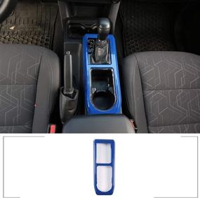 img 4 attached to LLKUANG Center Console Gear Panle Frame Cover Trim For Toyota Tacoma 2016-2020 Car Accessory (Blue)