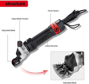 img 2 attached to 🐑 Missyee Sheep Shears: Powerful Electric Clippers for Shearing Sheep, Goats, Llamas, Horses, and Other Livestock - 320 Watts