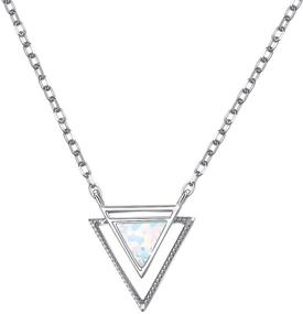 img 4 attached to Opal Heart Necklace for Women and Girls - 925 Sterling Silver Jewelry Pendant with 💖 Love Message - Perfect Valentine's Day Gift for Your Beloved - Forever Love Mother's Day Jewelry