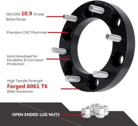 img 3 attached to 🔧 dynofit 1" Solid Forged Wheel Spacers for 4Runner FJ Cruiser GX460 470, Tacoma(4wd) and More 6Lug Rims