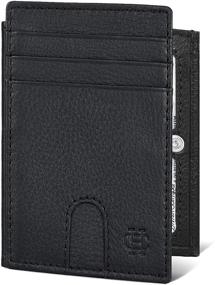 img 4 attached to Stylish and Practical Minimalist Wallets for Men: Leather Pocket Holder and Money Organizers