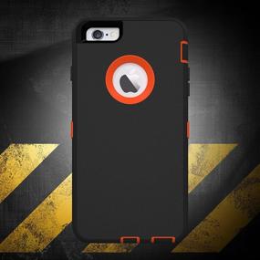 img 3 attached to 📱 ToughBox Armor Series iPhone 6 Plus & 6S Plus Case | Shock Proof | Screen Protector | Holster & Belt Clip | Black & Orange