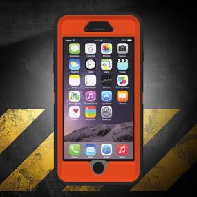 img 2 attached to 📱 ToughBox Armor Series iPhone 6 Plus & 6S Plus Case | Shock Proof | Screen Protector | Holster & Belt Clip | Black & Orange