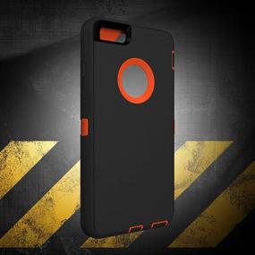 img 1 attached to 📱 ToughBox Armor Series iPhone 6 Plus & 6S Plus Case | Shock Proof | Screen Protector | Holster & Belt Clip | Black & Orange