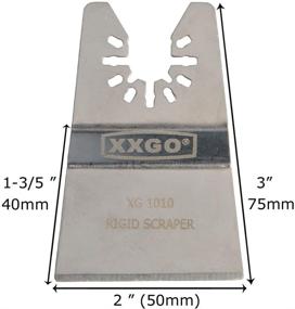 img 3 attached to XXGO 2 Pcs Universal 2” Oscillating Tool Scraper Blades: Compatible with Top Brands - Bosch, Chicago, Craftsman, Dewalt, Dremel, Fein, Harbor Freight, Makita, Milwaukee, Porter Cable, Ridgid, Ryobi, Rockwell - XG1002