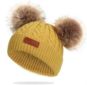 img 1 attached to Toddler Beanie Woolen Winter Double Outdoor Recreation