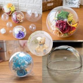 img 2 attached to 🎄 Pack of 10 UNIQLED Clear Plastic Fillable Christmas DIY Craft Ball Ornaments (70mm)