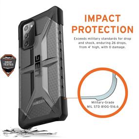 img 2 attached to Rugged Slim Shockproof UAG Case for Samsung Galaxy Note20 5G [6.7-inch]: Transparent Plasma Protective Cover, Ice
