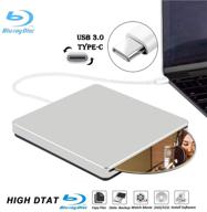 📀 portable external blu ray dvd drive burner player with high speed data for laptop - usb3.0 type-c, windows & mac compatible logo