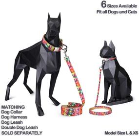 img 1 attached to 🐾 WAAAG Pet Supplies: Kaleidoscope Diamond Cat Collar, Dog Collar, Cat Leash, Dog Leash for Cats, Kittens, Small to Large Dogs