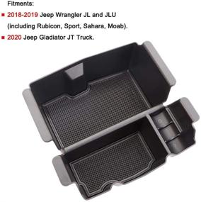 img 3 attached to 🚗 Органайзер для центральной консоли автомобиля для Jeep Wrangler JL/JLU и Gladiator JT Truck (2018-2022) - Важные аксессуары для моделей 2020 года.