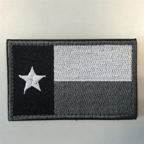 img 1 attached to 🏴 Gray White Texas State Flag Tactical Morale Patch for SpaceAuto Enthusiasts