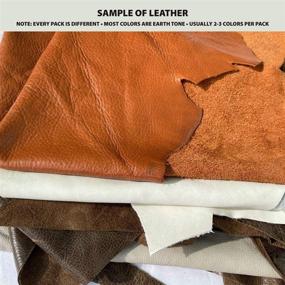 img 2 attached to 🧵 Soft and Flexible Leather Scraps (Remnants) - Assorted Sizes, Colors, and Shapes - 2-7 Pieces per Pack, 2 Lbs