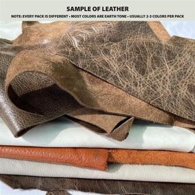 img 1 attached to 🧵 Soft and Flexible Leather Scraps (Remnants) - Assorted Sizes, Colors, and Shapes - 2-7 Pieces per Pack, 2 Lbs