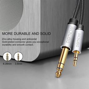 img 1 attached to 🎧 3.5mm 1/8" to 6.35mm 1/4" TRS Stereo Audio Cable: Durable Alloy Housing, Nylon Braid | Ideal for Smartphone, PC, Home Theater, Amplifier | 3.3Ft Length