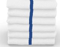 🧼 blue stripe bar mop towel set - towels n more 24: ideal for kitchen cleaning, 31oz bar mop towels (blue stripe) logo