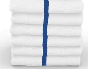 img 4 attached to 🧼 Blue Stripe Bar Mop Towel Set - Towels N More 24: Ideal for Kitchen Cleaning, 31oz Bar Mop Towels (Blue Stripe)