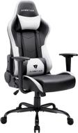 acestar gaming chair for adults - high back adjustable swivel gamer chair with headrest, racing style design, comfortable and sturdy - 400lbs weight capacity (white) logo